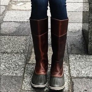 Sorel tall waterproof rain duck boots 9